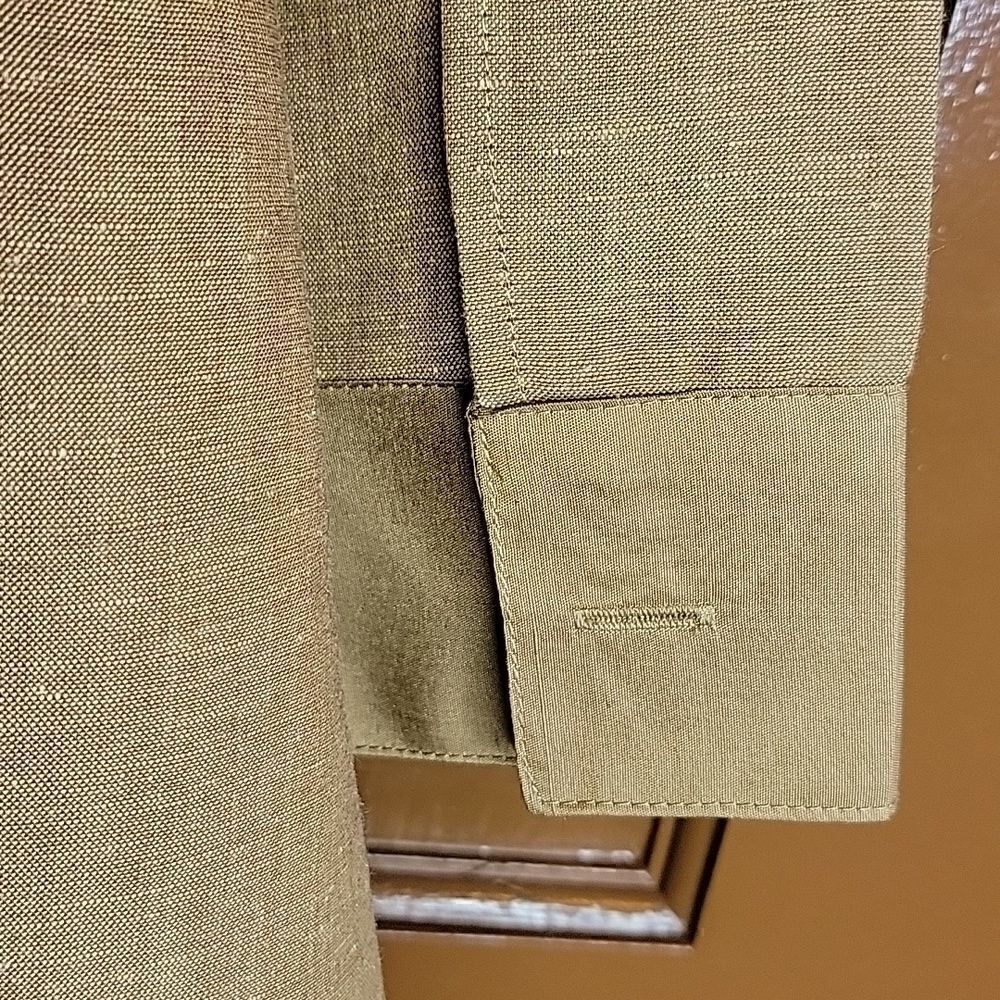 Norton McNaughton-Linen/Rayon tan colored shirt with 3/4 sleeves. L. NWT. - Picture 8 of 12